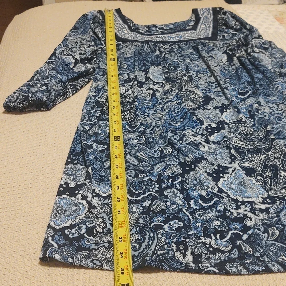 Michael Kors Women's Blue and White Smock Dress - Picture 7 of 7